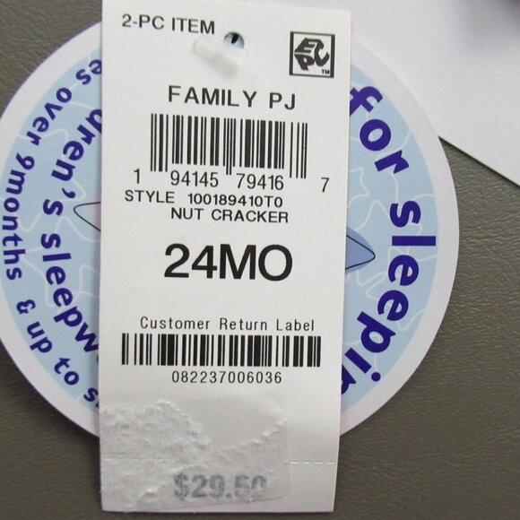 Holiday Lane Baby Boys Girls 2-Piece Pajama Set, Blue Nutcracker, 24 Months - Picture 3 of 5